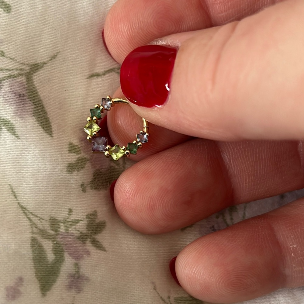 Beautiful 14k yellow gold septum ring!